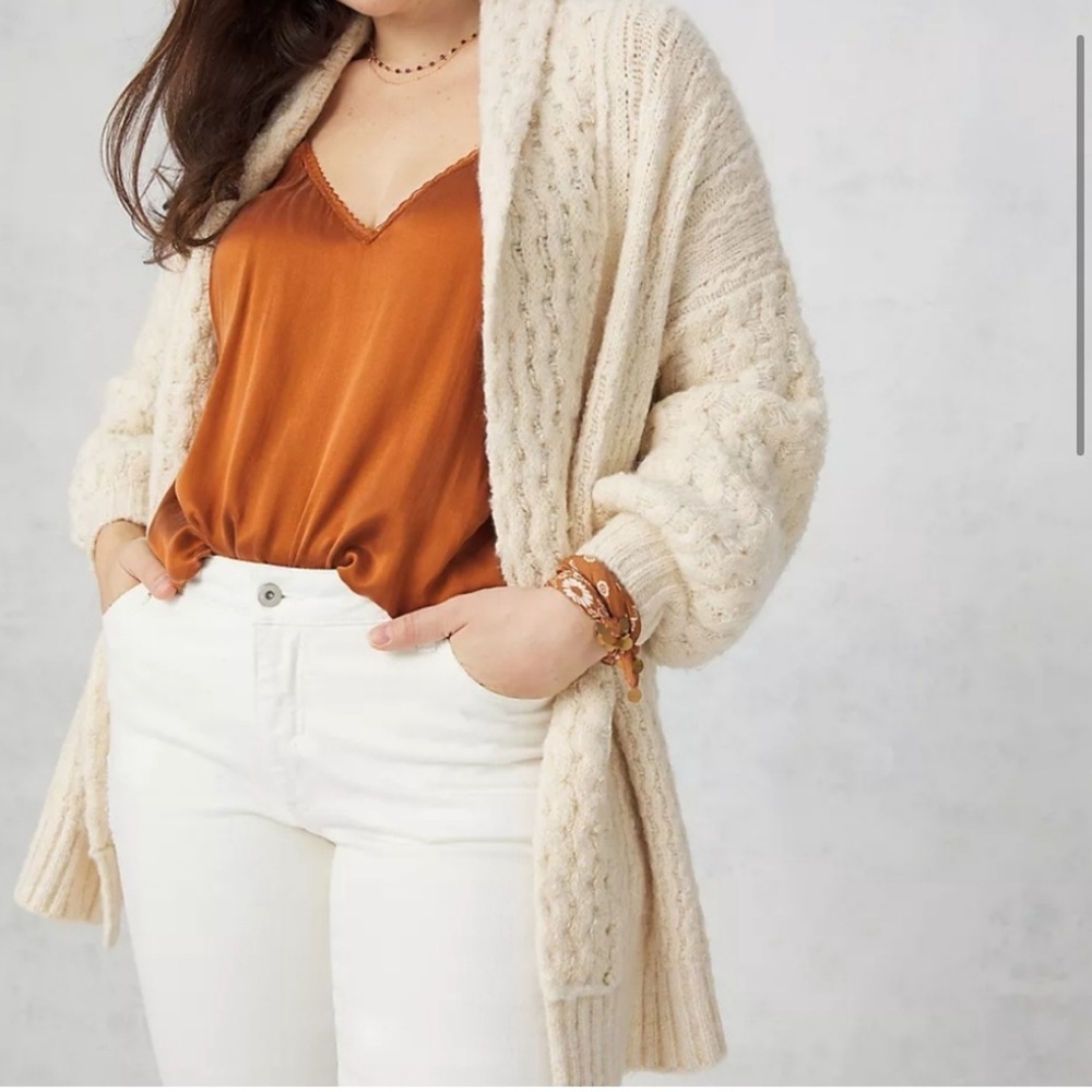 Anthropologie chunky knit cardigan sweater